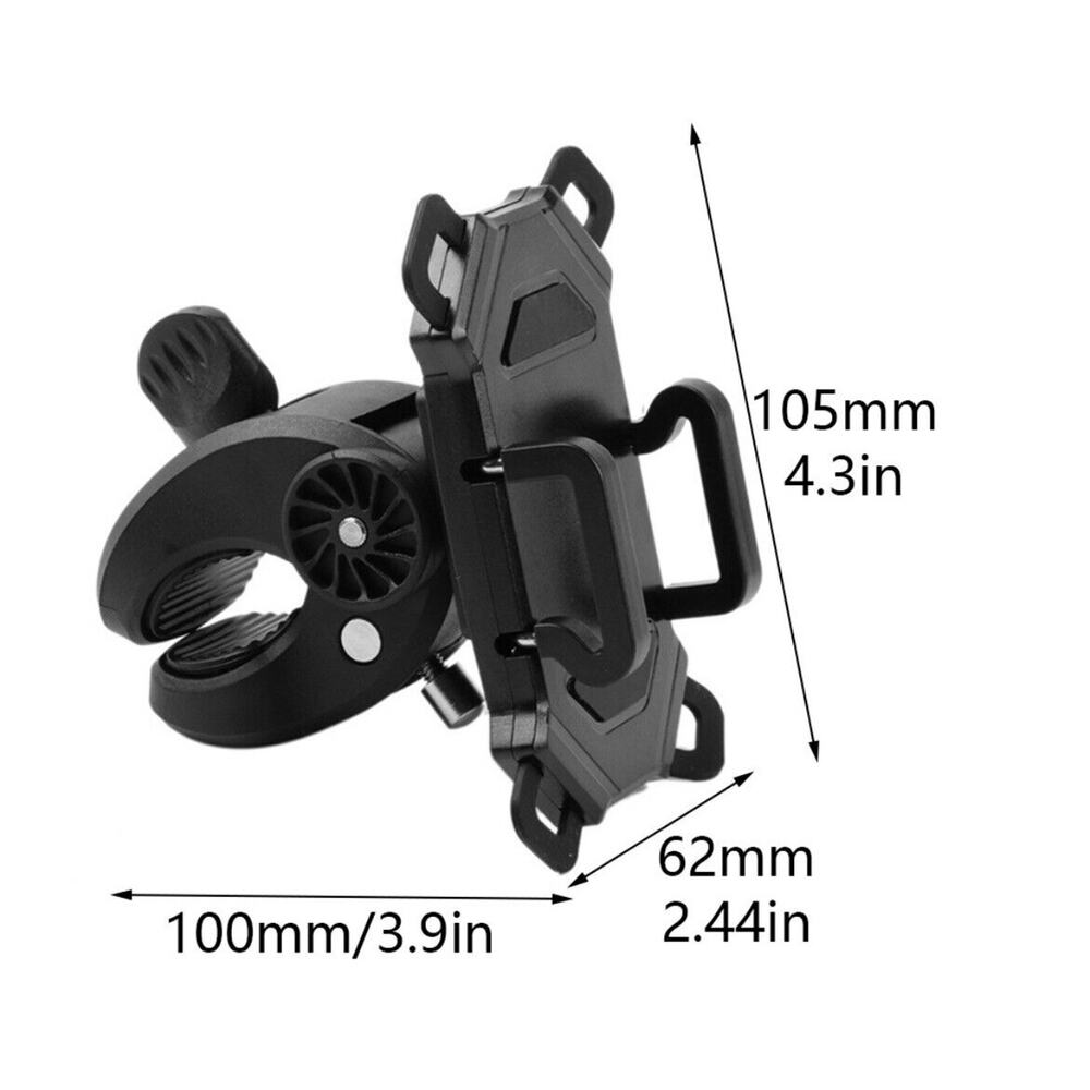 Universal Bicycle Stroller Phone Holder Adjustable Shockproof Mount Black - Picture 5 of 12